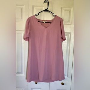 Dusty rose shift dress by Andrew